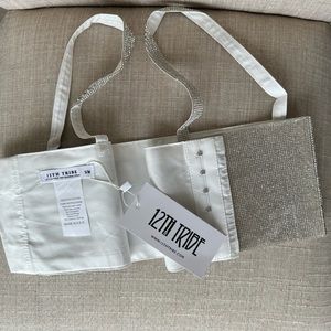 12th Tribe Viral Rhinestone Crop Top